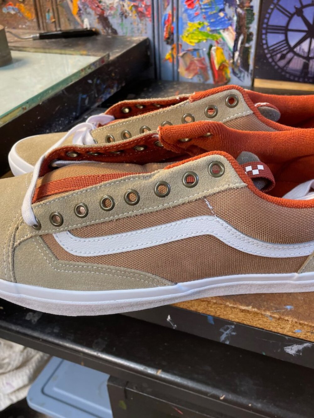Vans Skate Old Skool 36 + Khaki Burnt Orange Size US 13 Men New Rare Sneakers